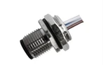 M12 mannelijk soldeertype achterzijde bevestigd A-codering 4PIN M16*1,5 draad 0,5 m