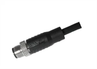 M12 mannelijk recht schild A-codering 3-pins PVC-kabel 1,0 m M12X1.0