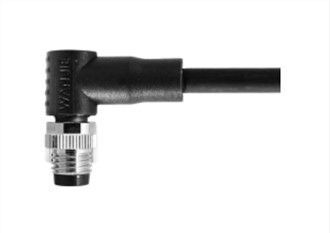 M8 Mannelijke haakse UnShield A-Codering 3PIN PUR 1,0M M8X1.0